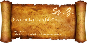 Szalontai Zalán névjegykártya